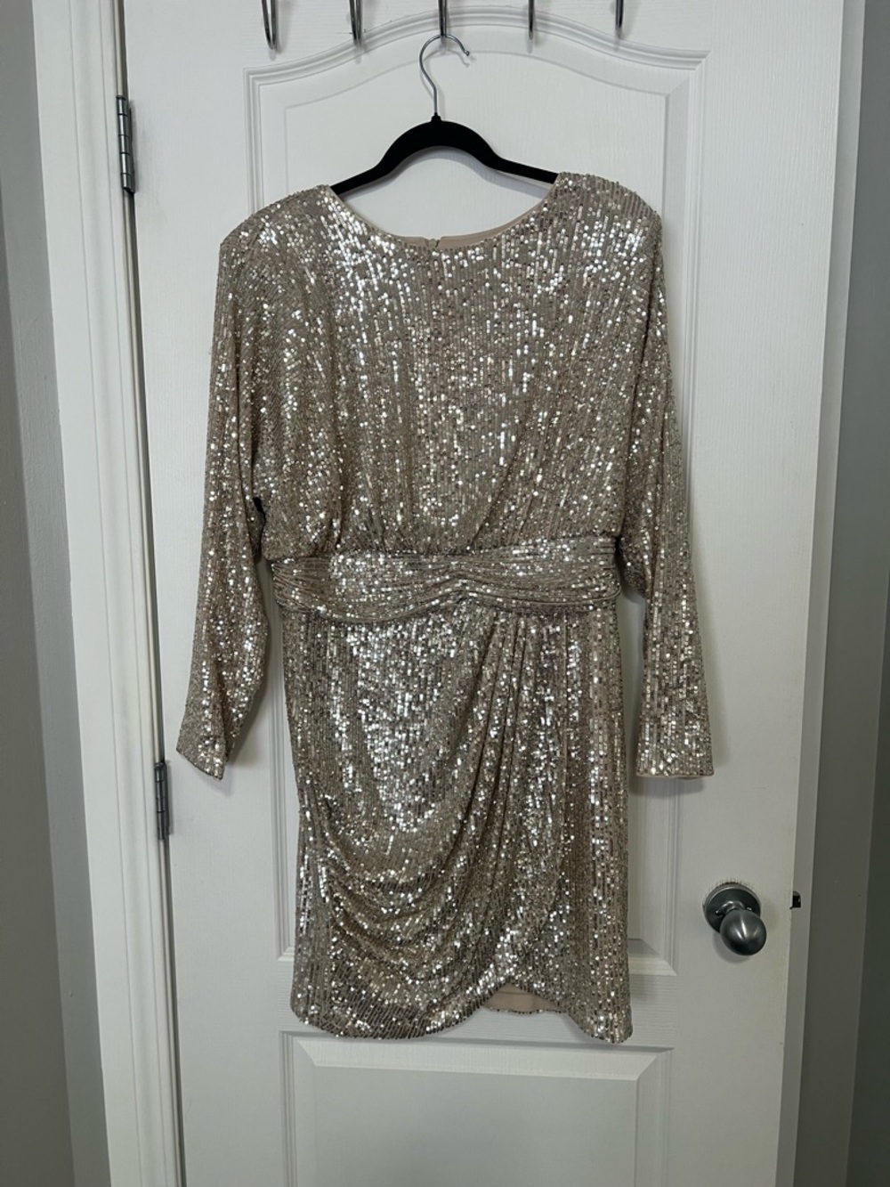 Hudson’s Bay Eliza J Gold Sequin Long Sleeve Mini Dress